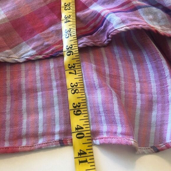 Maeve Anthropologie Pippa Pink Plaid Coastal Grandma, Cottagecore Swing Dress XS - Picture 12 of 12